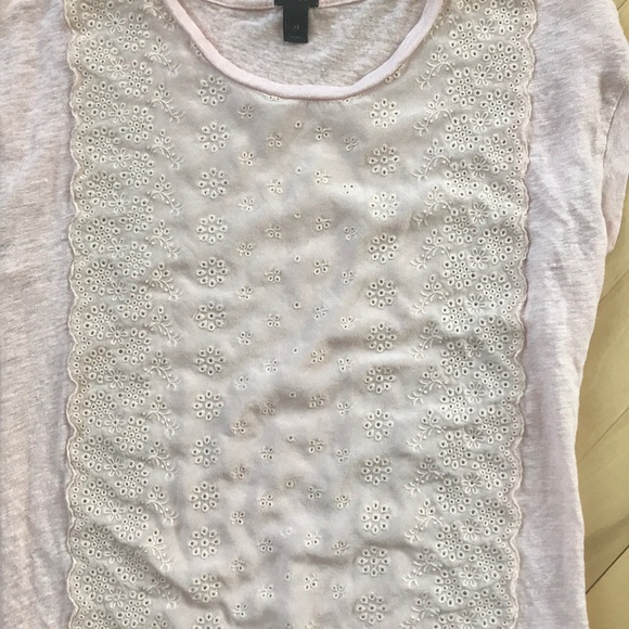 Beautiful linen and silk eyelet tee from J Crew - Picture 4 of 7